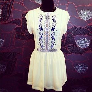 Rieley Collection White Embroidered Dress XS